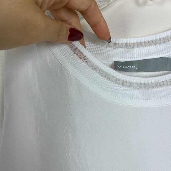 NWT Vince White Sleeveless blouse MSRP $195 - Picture 4 of 9